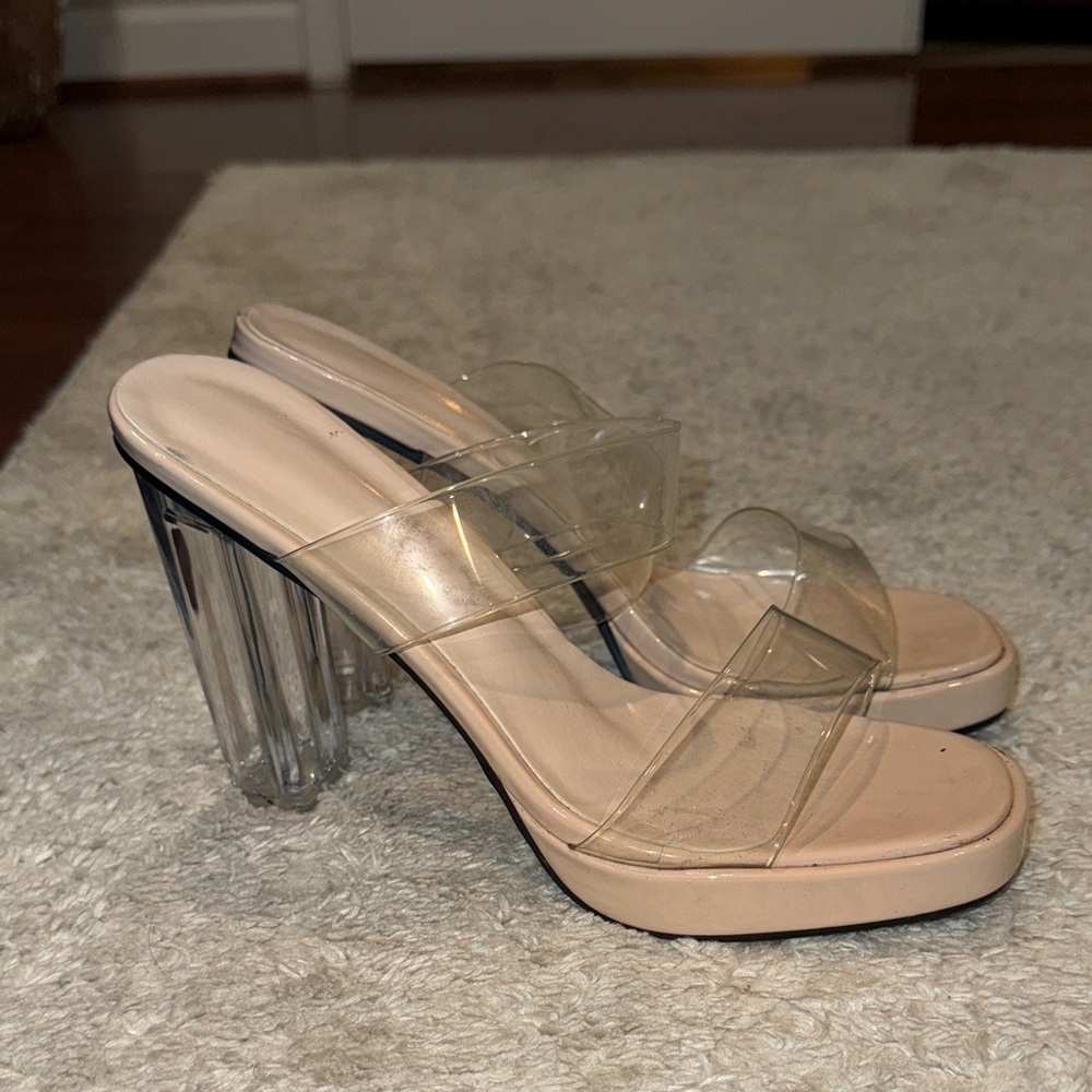 Transparent Heeled Sandals